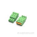 Blocos terminais plugáveis ​​de 3,5 mm verde fêmea 3P